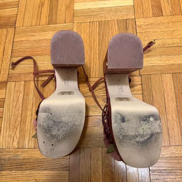 Sam Edelman NY Circus Floral Platform Sandals - Burgundy - Picture 4 of 5